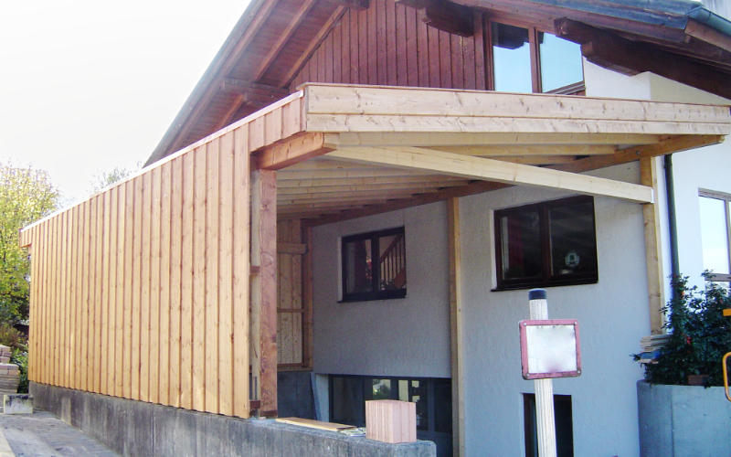 Carport am Haus
